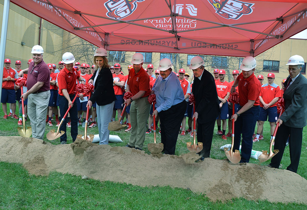Breaking ground on a new baseball clubhouse