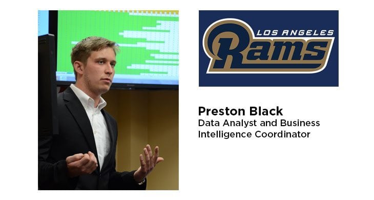 Recent alumnus now analyzing data for Rams