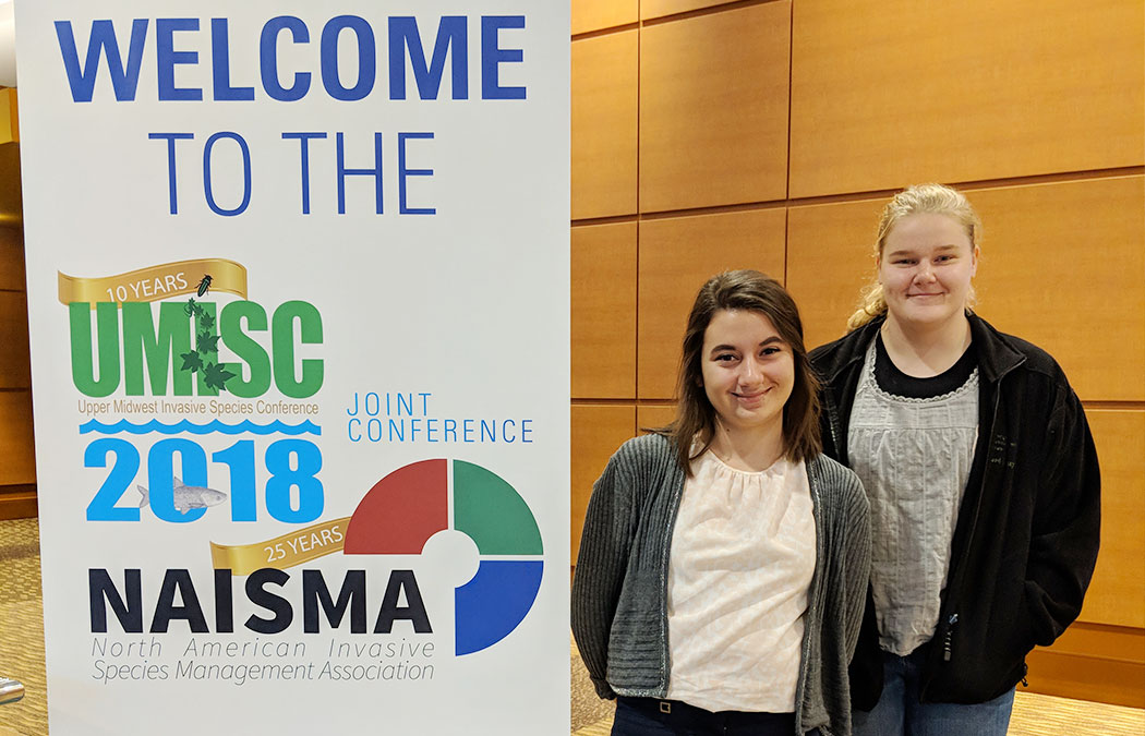 Environmental Biology faculty and student present at invasive species conference