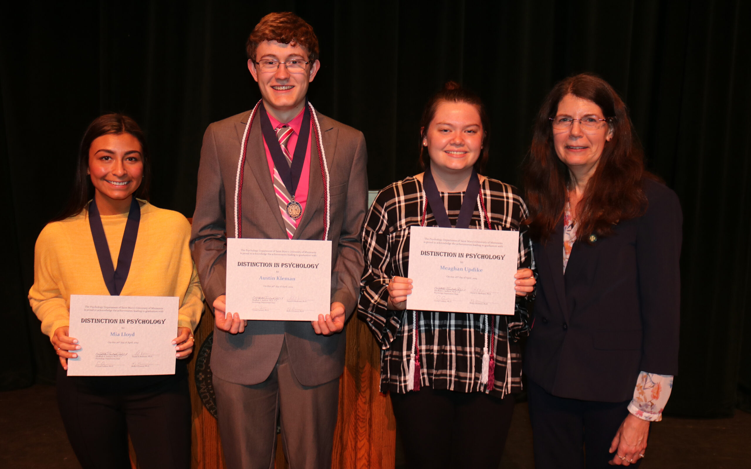 Students honored for academic achievements by Saint Mary’s