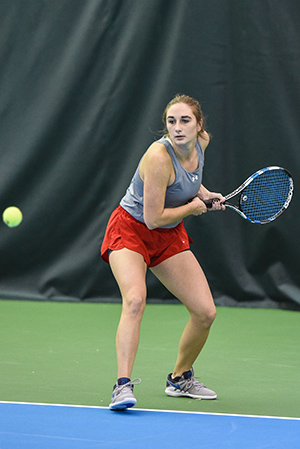 During her four years as a member of the Saint Mary’s women’s tennis team, Laura Sonday played No. 1 singles and doubles, compiling a combined record of 112-65. This spring, she will return to the team as a volunteer assistant coach.