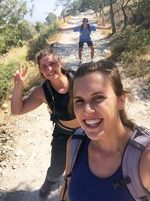 Senior Danielle Franke hikes up Mount Benacantil with friends from the study abroad program she took part in last summer.