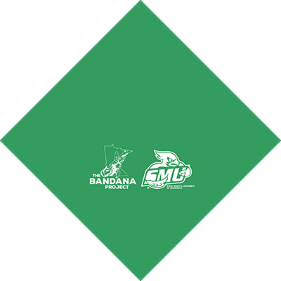 The digital depiction of what the new green bananas will look like, featuring both the Saint Mary’s logo and the Green Bandana Project logo.