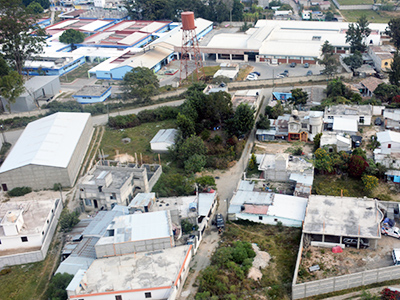 An aerial view of Huehuetenango, Guatemala.