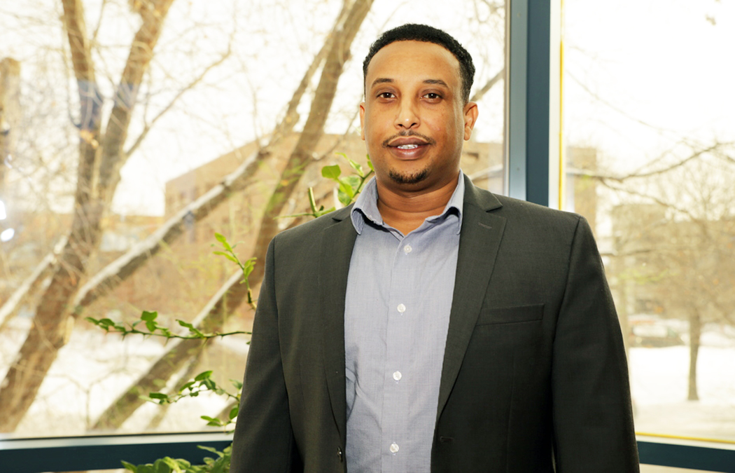 This is a portrait photo of Okash Haybe