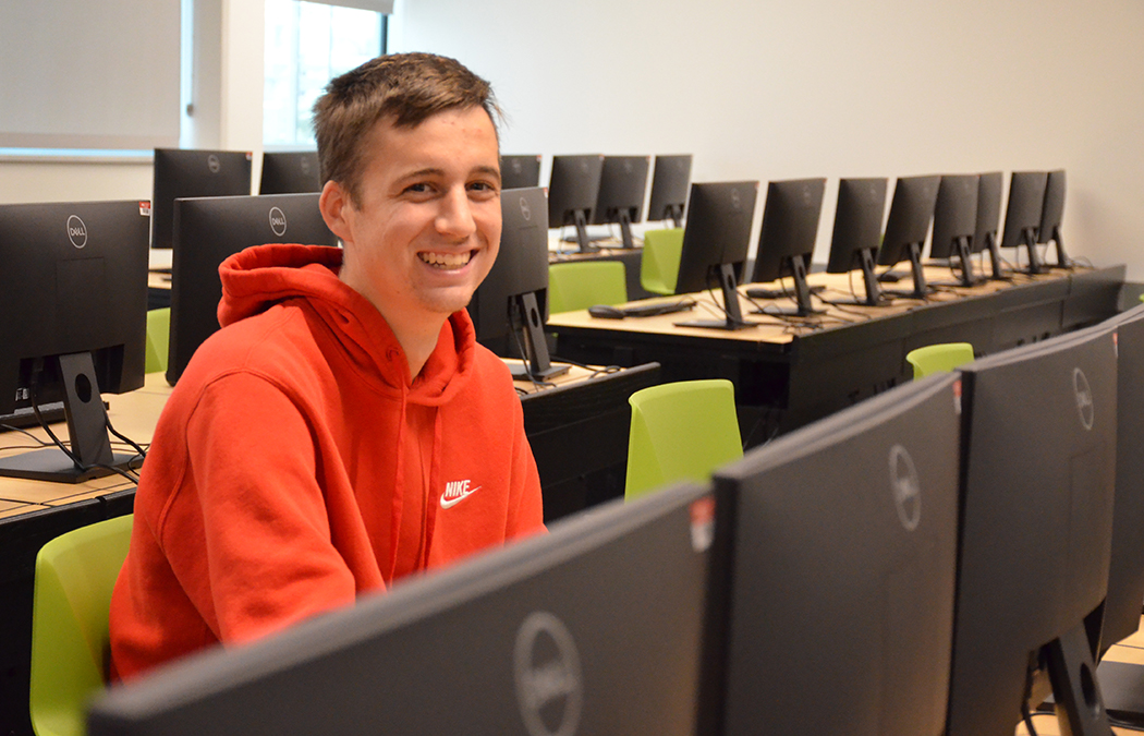 On goal: Junior soccer player balances three majors, remote internship