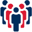 outline of 5 people icon