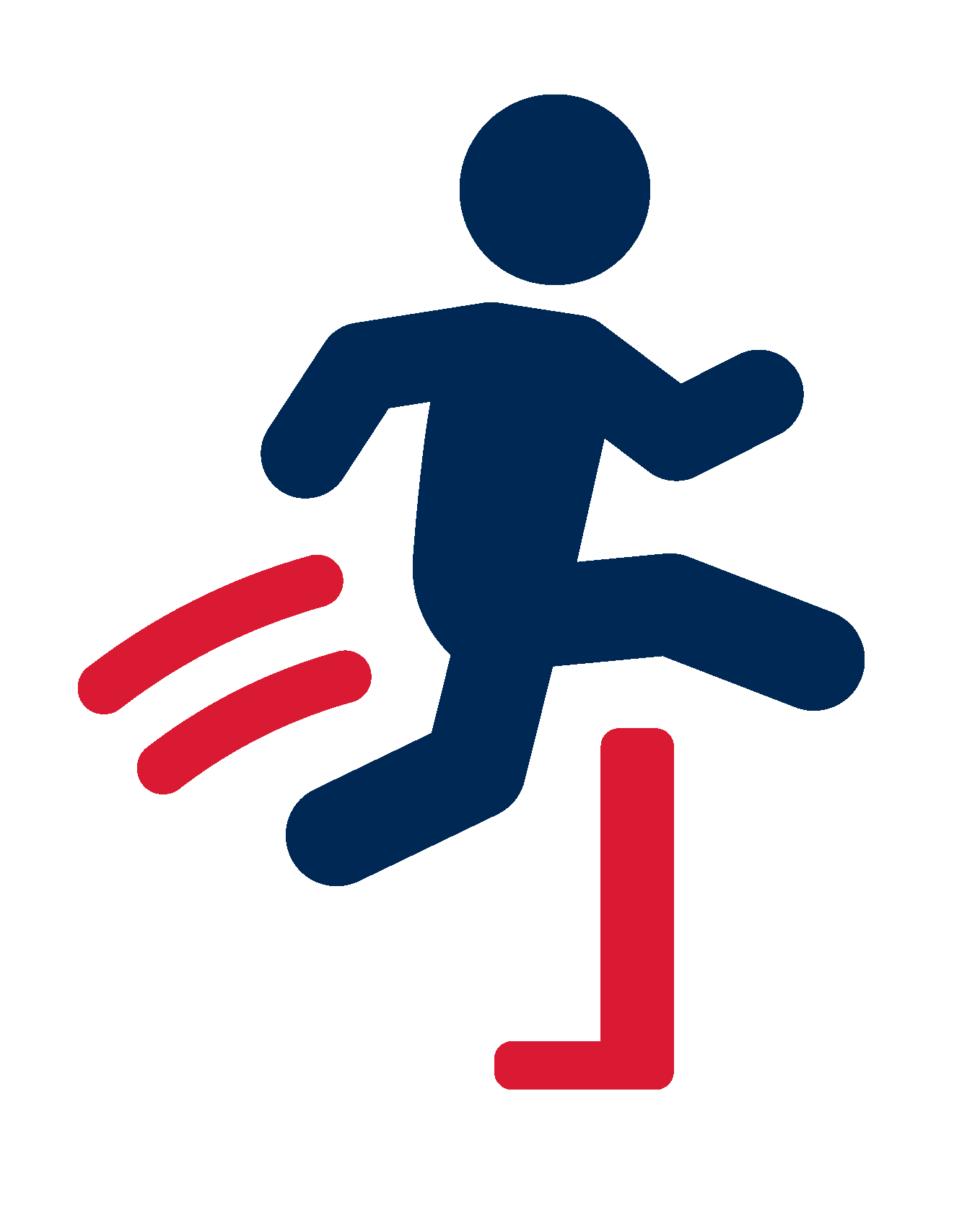 stick figure running track