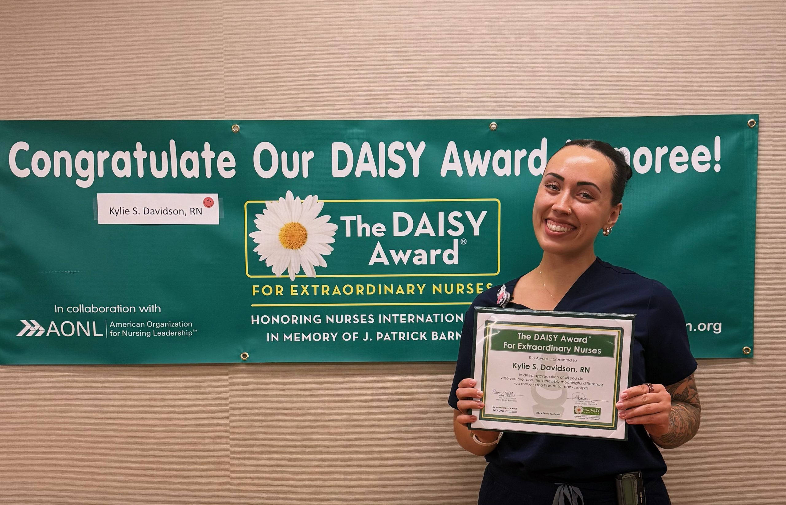 Davidson earns national award for patient care